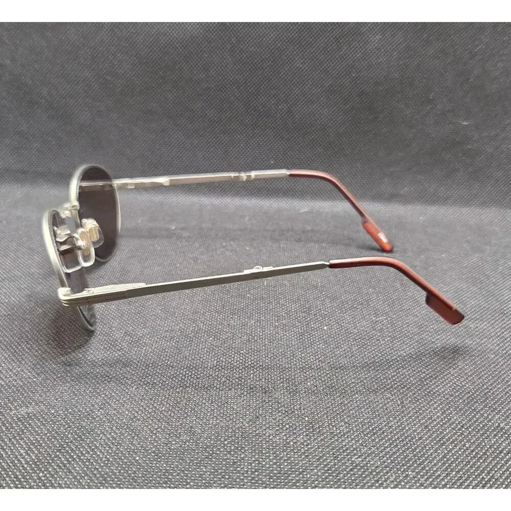 Foster Grant RFS107 +1.50 Vtg SunReaders Round Tinted Sunglasses Silver Frame